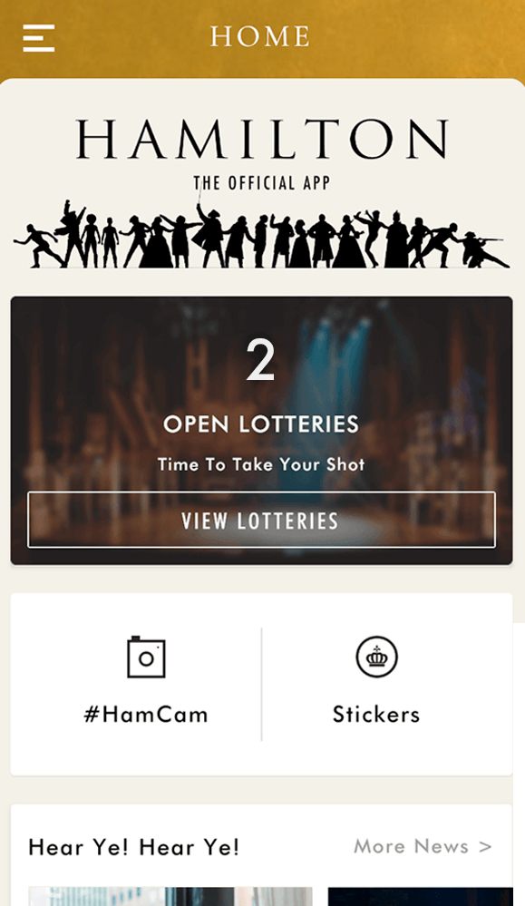 Hamilton 2025 tickets app