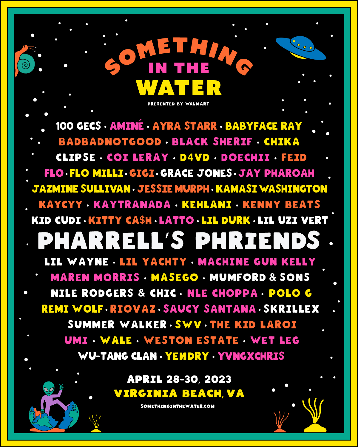 Pharrell Williams' Something In The Water Lineup Has Officially Been